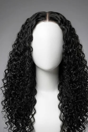 Curly 13x6 HD Lace Frontal Wig – Crown Strand, back view