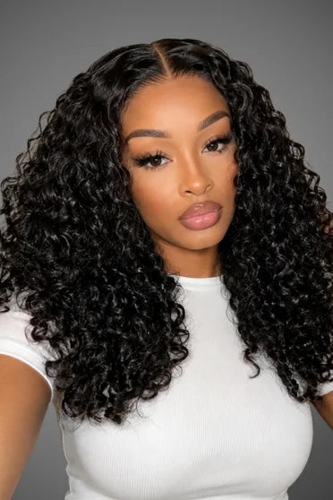 Curly 13x6 HD Lace Frontal Wig – Crown Strand, front view