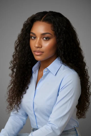 13x5 Middle Part Natural Body Wave Wig - Crown Strand front view portrait
