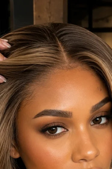 Brown Gradient Long Synthetic Lace Front Wig