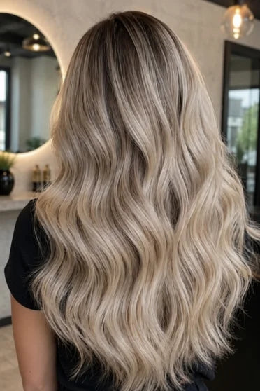 Gold Gradient Wavy V-Part Lace Front Wig