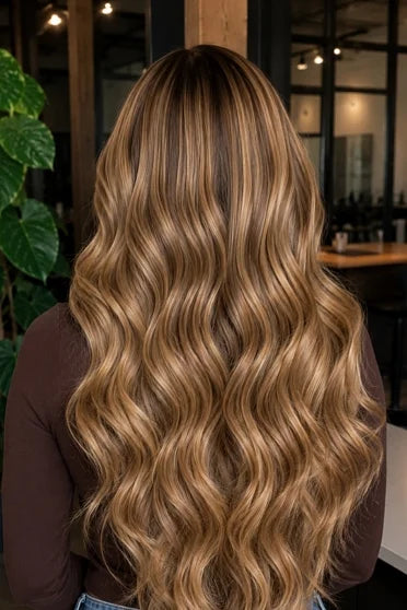 Brown Gradient Long Synthetic Lace Front Wig