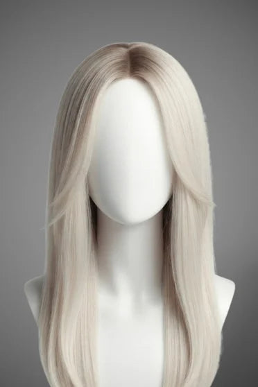 Ombre Blonde Straight Synthetic Wig – Middle Part, Cosplay Wig