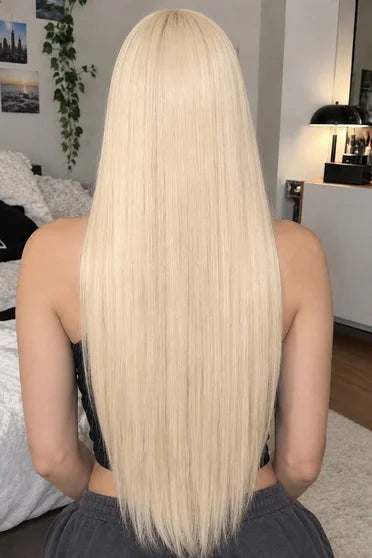Ombre Blonde Straight Synthetic Wig – Middle Part, Cosplay Wig