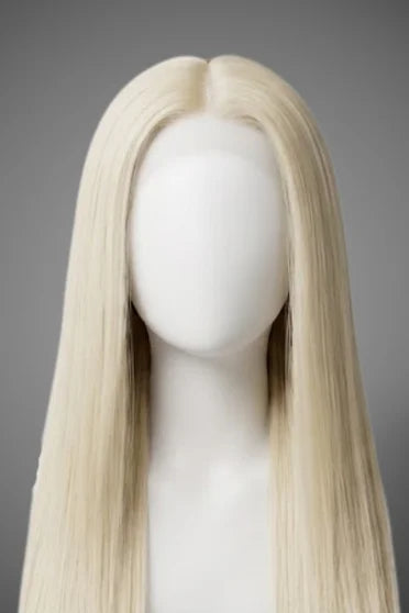 613 Blonde Straight 13x6 HD Lace Frontal Wig – Crown Strand, back view