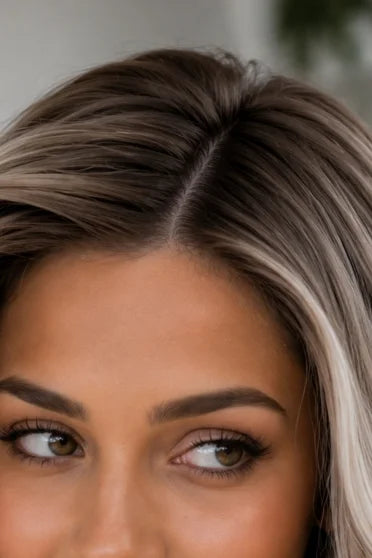 Brown Blonde Mixed V-Part High Lace Front Wig