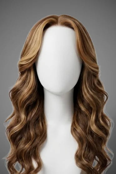 Body Wave P4/27 Highlight Blonde 13x6 HD Lace Wig 200% Density – Crown Strand, back view