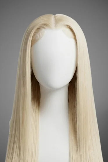 Bone 613 Honey Blonde Straight Hair – Crown Strand, back view