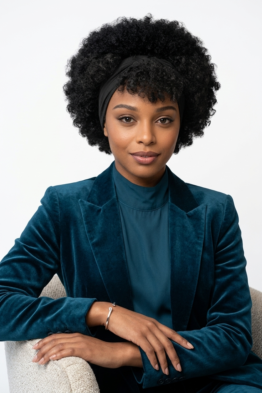 Short Afro Kinky Curly Wig (Natural Black)