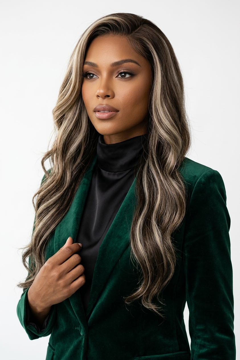 Wear & Go Highlighted Glueless Wig