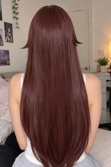 Genshin Impact Amber Cosplay Wig (With Bangs)