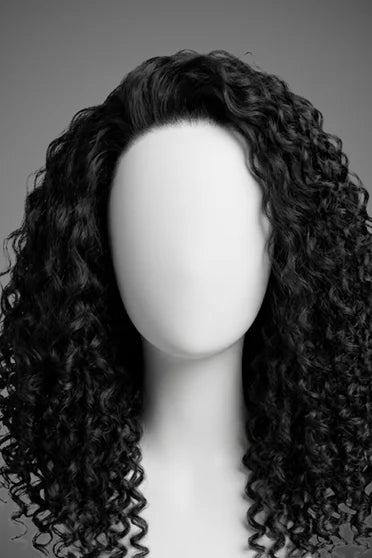 Kinky Curly 3-in-1 Half Human Hair Blend Ready to Wear Wig – Crown Strand, back view