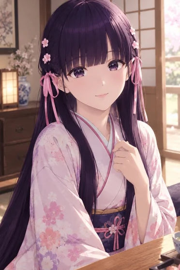 My Happy Marriage Miyo Saimori Long Purple Cosplay Wig