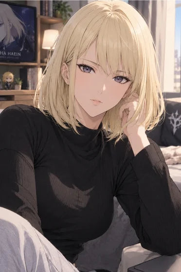 Solo Leveling Cha Hae-In Short Blonde Cosplay Wig