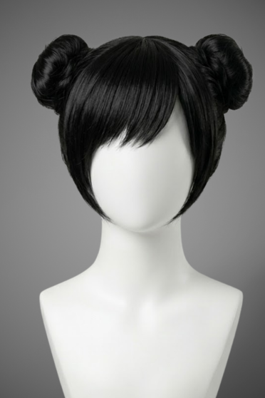 Street Fighter Chun-Li Black Cosplay Wig