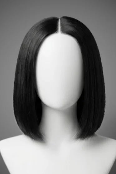Wear & Go Straight Short Bob HD Lace Front Glueless Wig – Crown Strand, back view